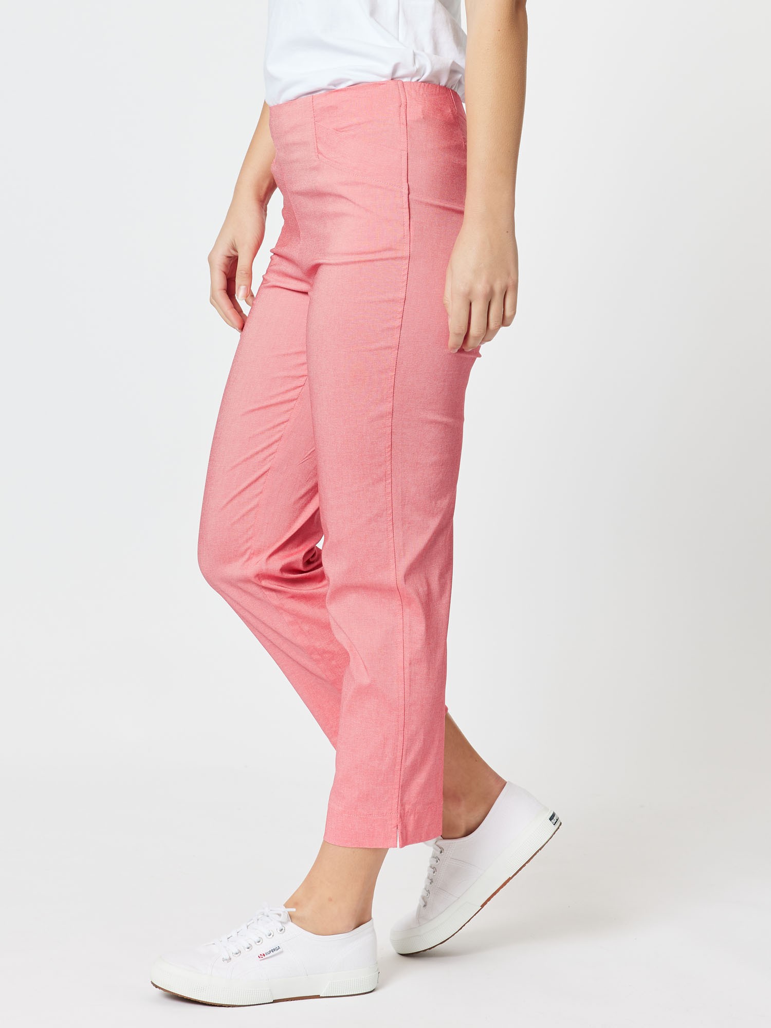 Stretch Bengaline Marle Crop Pant