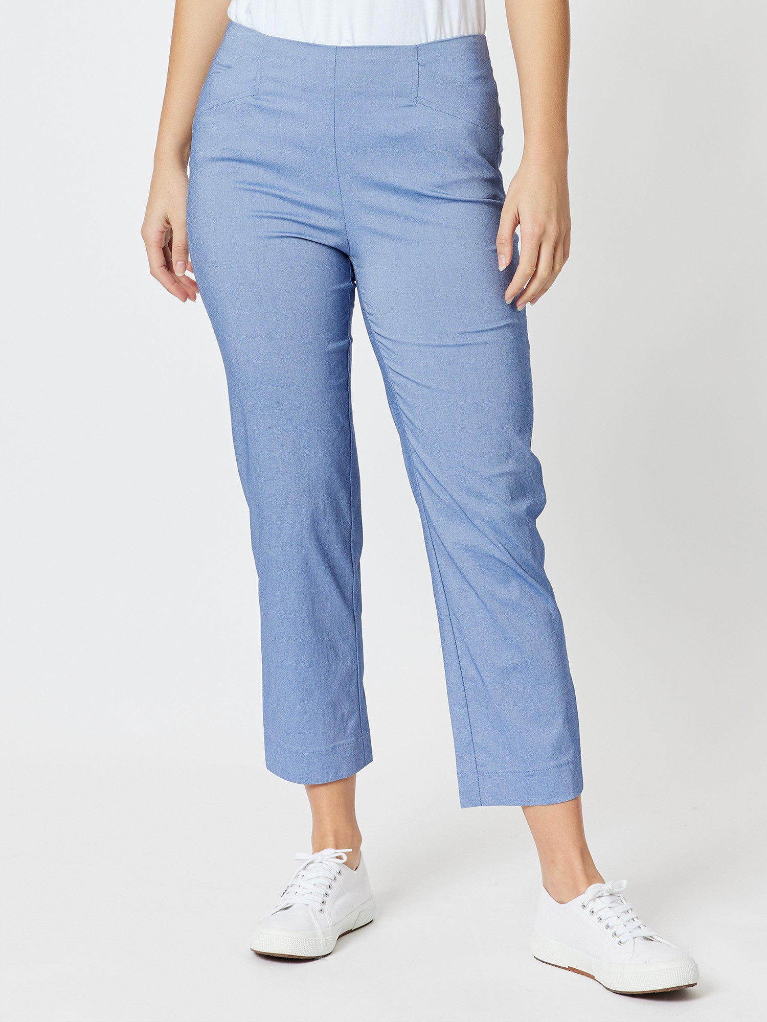 Stretch Bengaline Marle Crop Pant